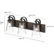 Natalie 3 Light 24 inch Satin Nickel Vanity Light Wall Light